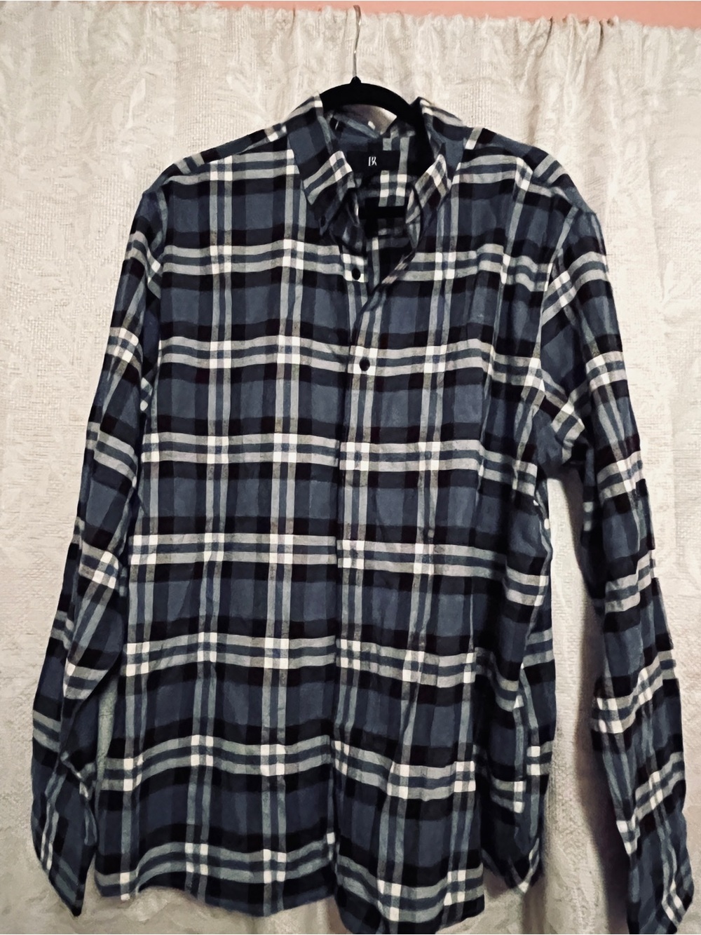 Banana republic Men's Blue Plaid Button-Down Shirt xl long sleeve fannel
